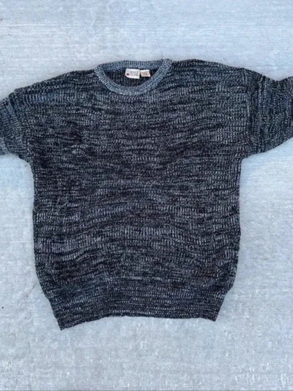 Corner Stone Marled Knit Crewneck Sweater Womens 20W